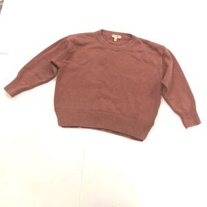 Philosophy XXL Sweater Pink Crew Long Sleeve Split hem Cotton Excellent Conditio